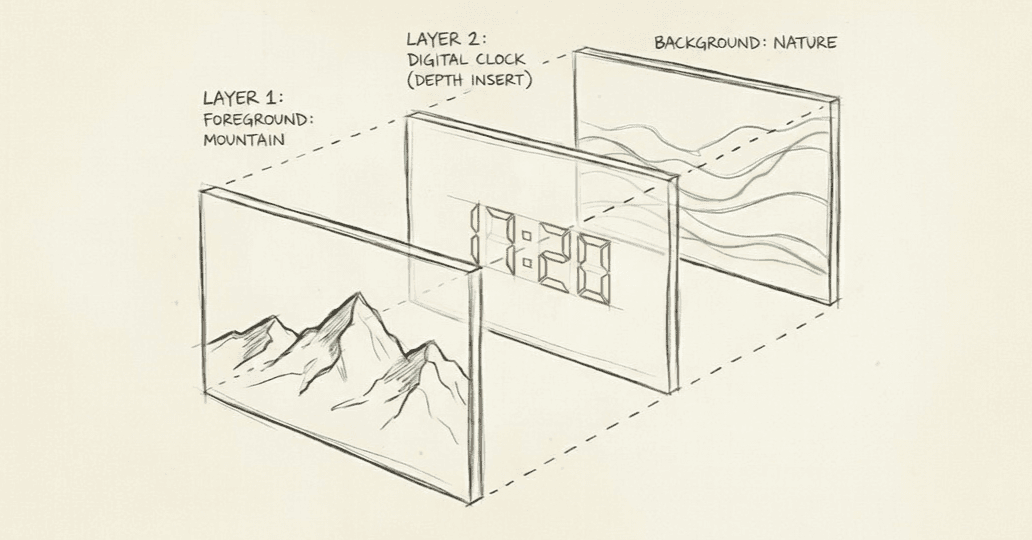 Layers of the wallpaper